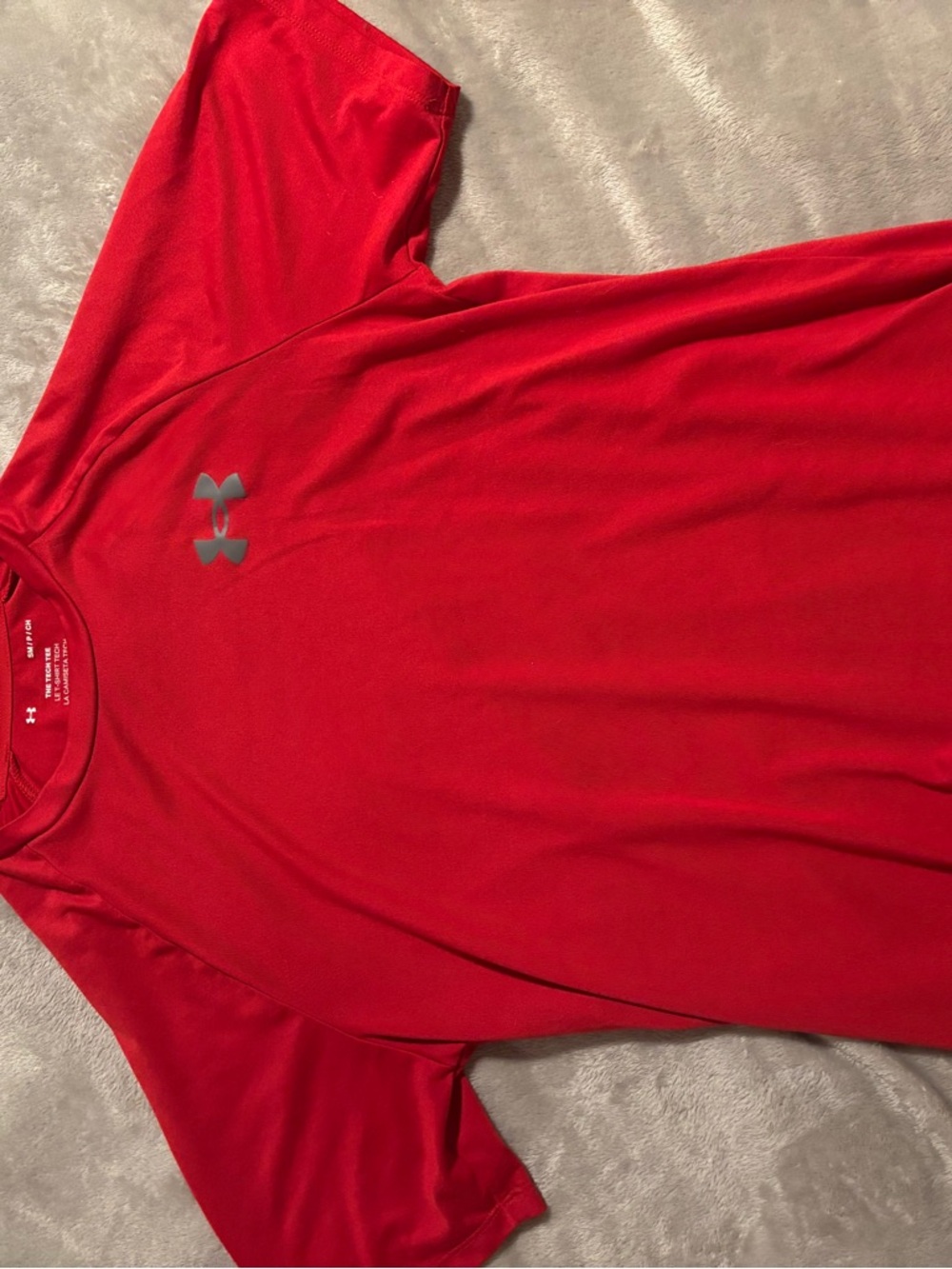 Under Armour Red Short Sleeve Performance Tee with Logo